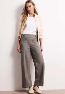 Wide Leg Pantalon avec détails de boutons