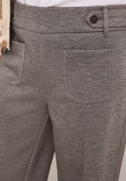 Wide Leg Pantalon avec détails de boutons