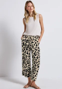 Wide Leg Pantalon avec imprimé léopard