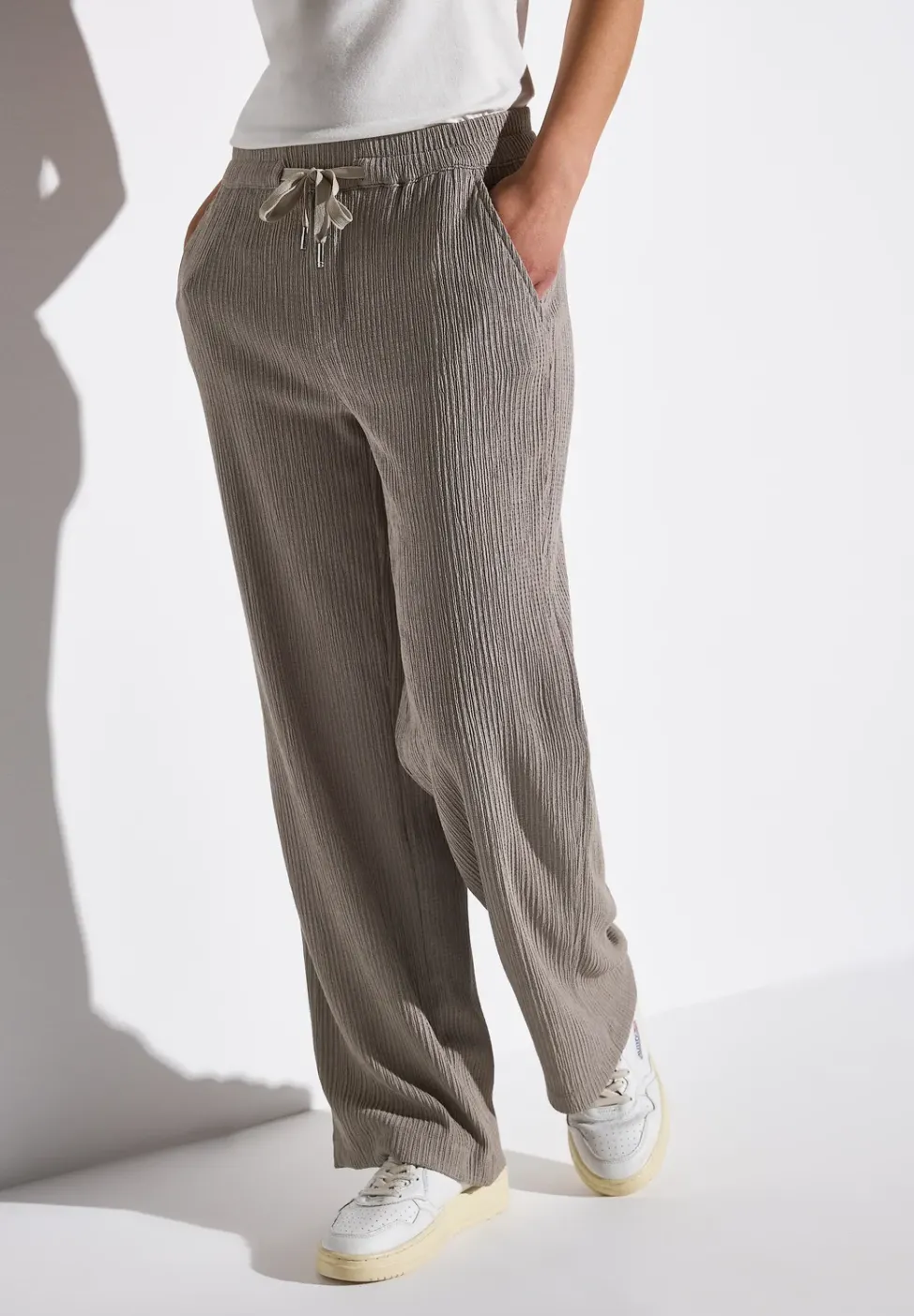Wide Leg Pantalon avec structure