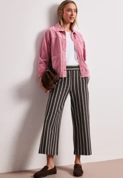 Wide LegPantalon casual fit à rayures