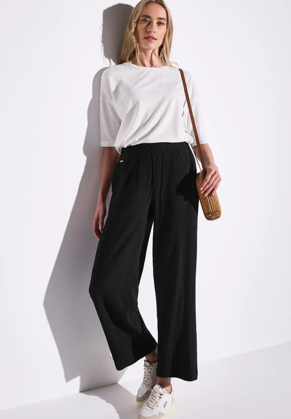 Wide Leg pantalon en coton léger