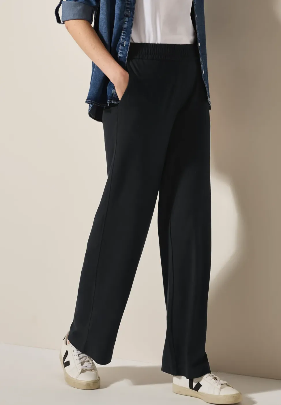 Wide Leg pantalon en jersey