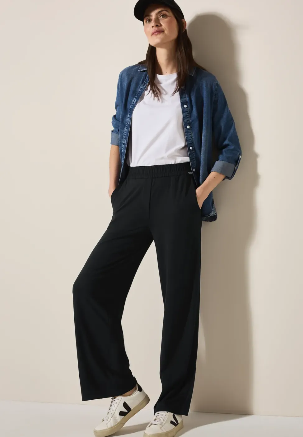 Wide Leg pantalon en jersey