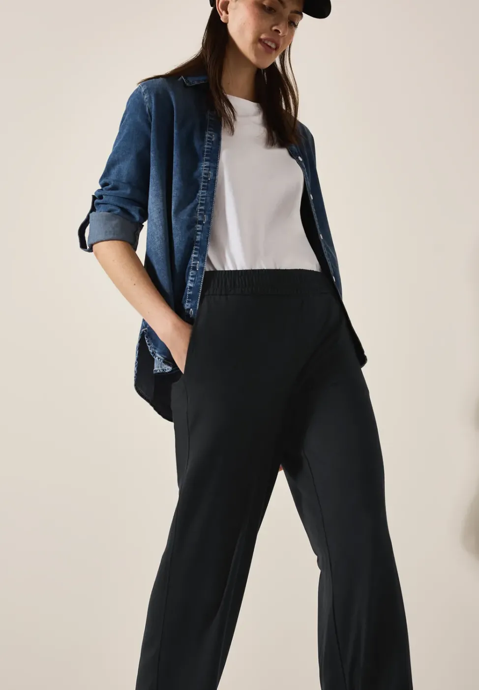 Wide Leg pantalon en jersey