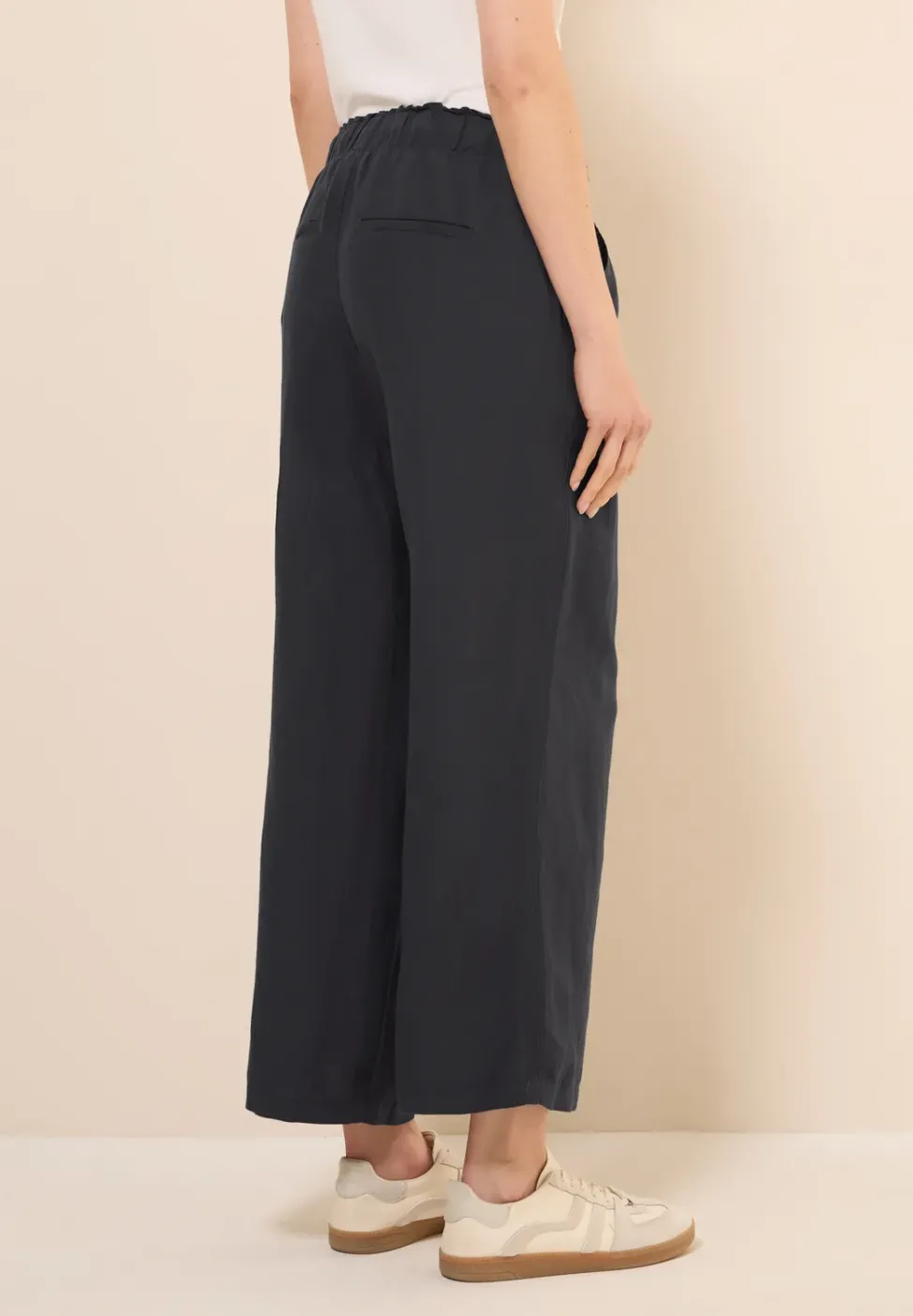 Wide Leg Pantalon en lin mélangé