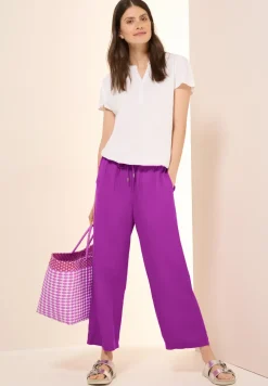 Wide Leg Pantalon en lin mélangé