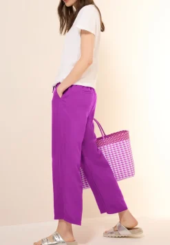Wide Leg Pantalon en lin mélangé