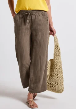 Wide Leg pantalon en mousseline de soie