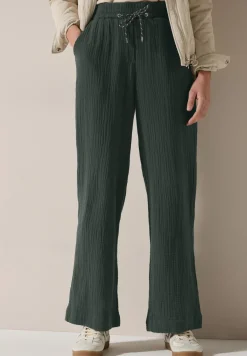 Wide Leg pantalon en mousseline de soie
