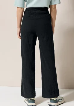 Wide Leg pantalon en mousseline de soie