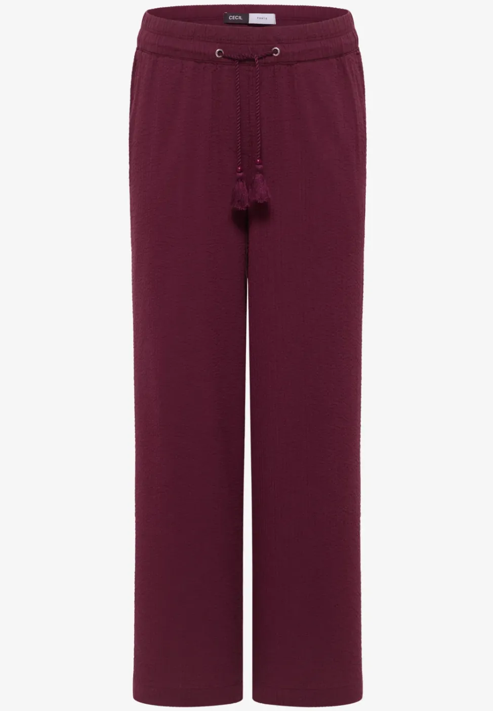 Wide Leg pantalon en qualité seersucker