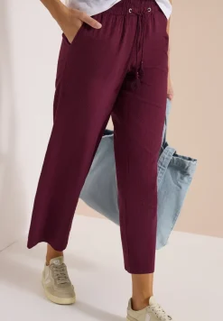 Wide Leg pantalon en qualité seersucker