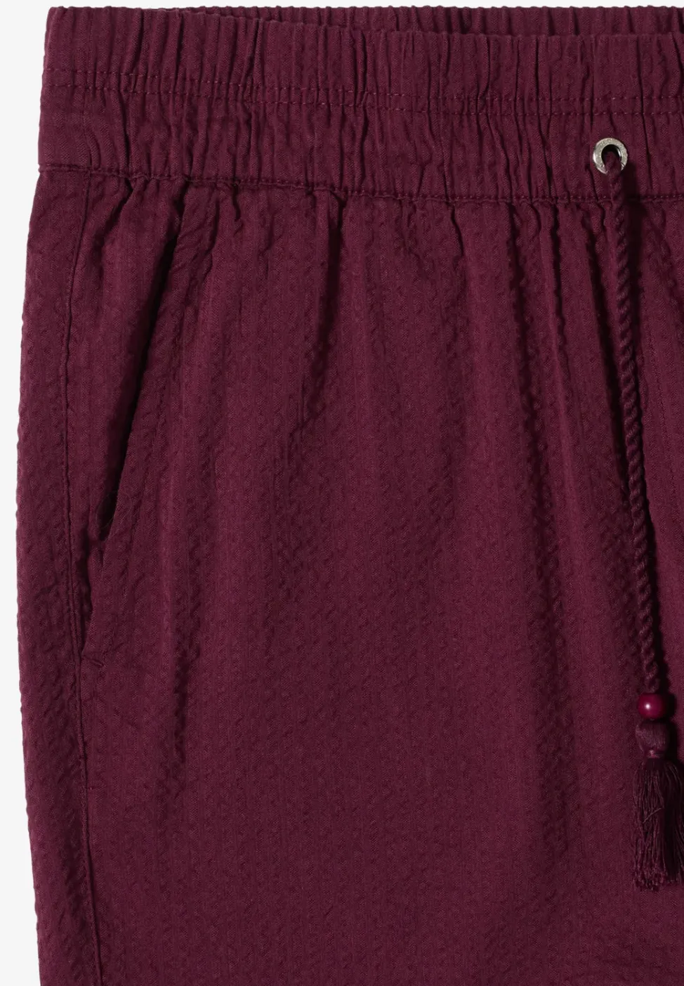 Wide Leg pantalon en qualité seersucker