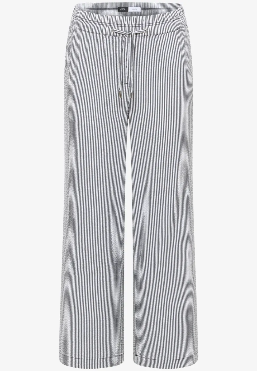 Wide Leg pantalon en qualité seersucker