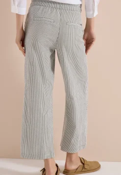 Wide Leg pantalon en qualité seersucker