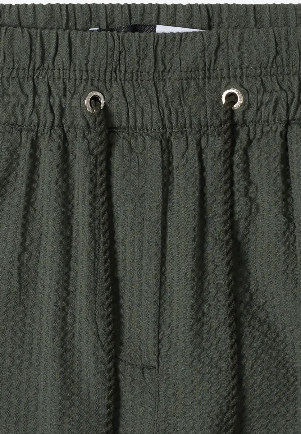 Wide Leg pantalon en qualité seersucker