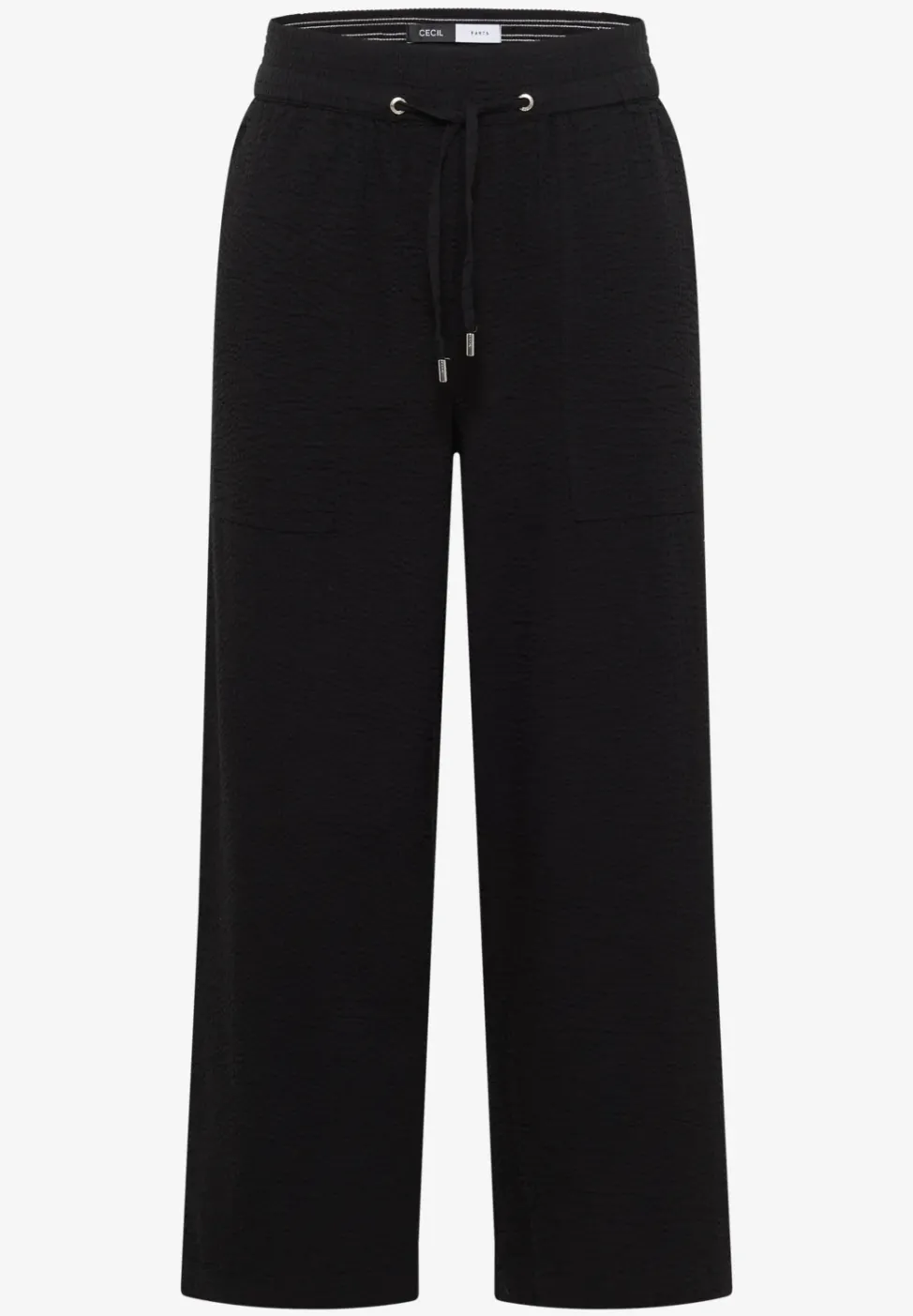 Wide Leg pantalon en qualité seersucker
