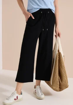 Wide Leg pantalon en qualité seersucker