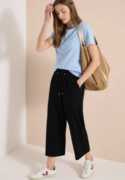 Wide Leg pantalon en qualité seersucker
