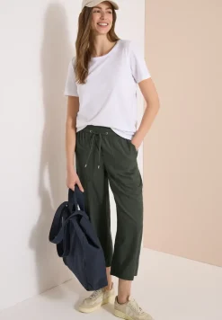 Wide Leg pantalon en qualité seersucker