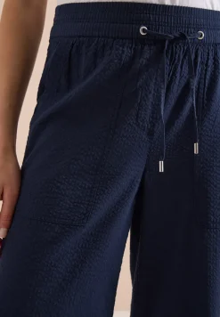 Wide Leg pantalon en qualité seersucker