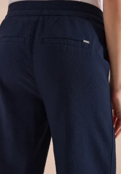 Wide Leg pantalon en qualité seersucker