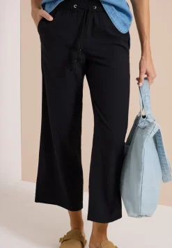 Wide Leg pantalon en qualité seersucker