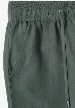 Wide Leg Pantalon Loose Fit en mélange de lin