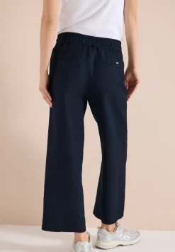 Wide Leg Pantalon Loose Fit en mélange de lin