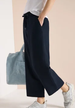 Wide Leg Pantalon Loose Fit en mélange de lin