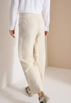 Wide Leg Pantalon Loose Fit en mélange de lin