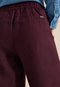 Wide Leg Pantalon Loose Fit en mélange de lin