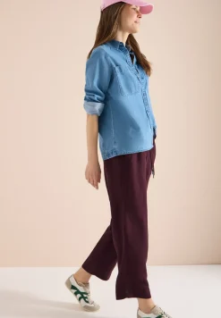 Wide Leg Pantalon Loose Fit en mélange de lin