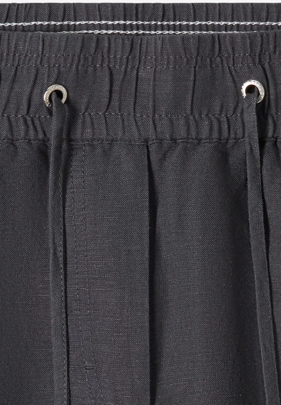 Wide Leg Pantalon Loose Fit en mélange de lin