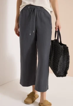 Wide Leg Pantalon Loose Fit en mélange de lin