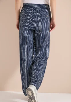 Wide Leg Pantalon Loose Fit à rayures