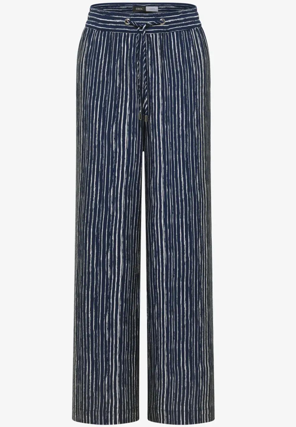 Wide Leg Pantalon Loose Fit à rayures