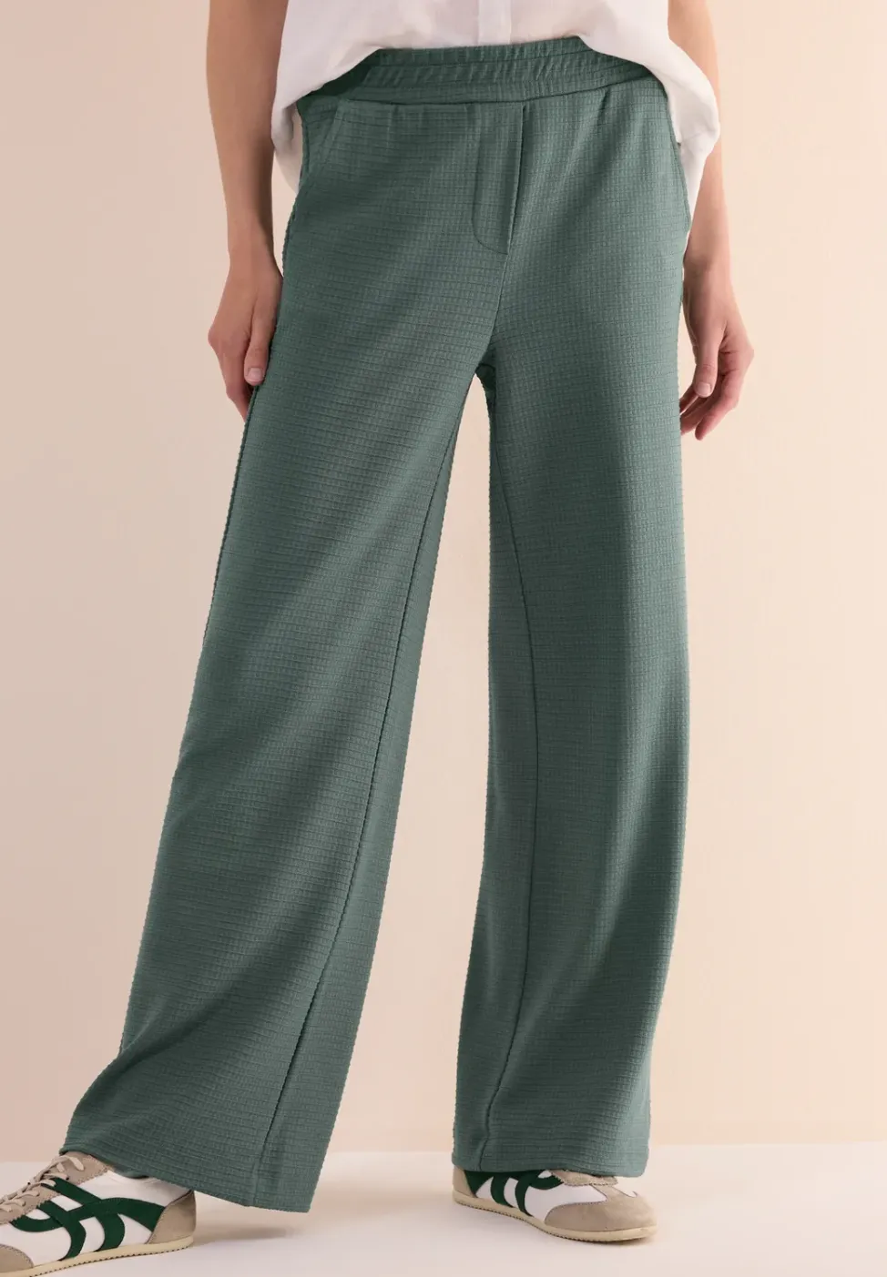 Wide Leg Pantalon structuré