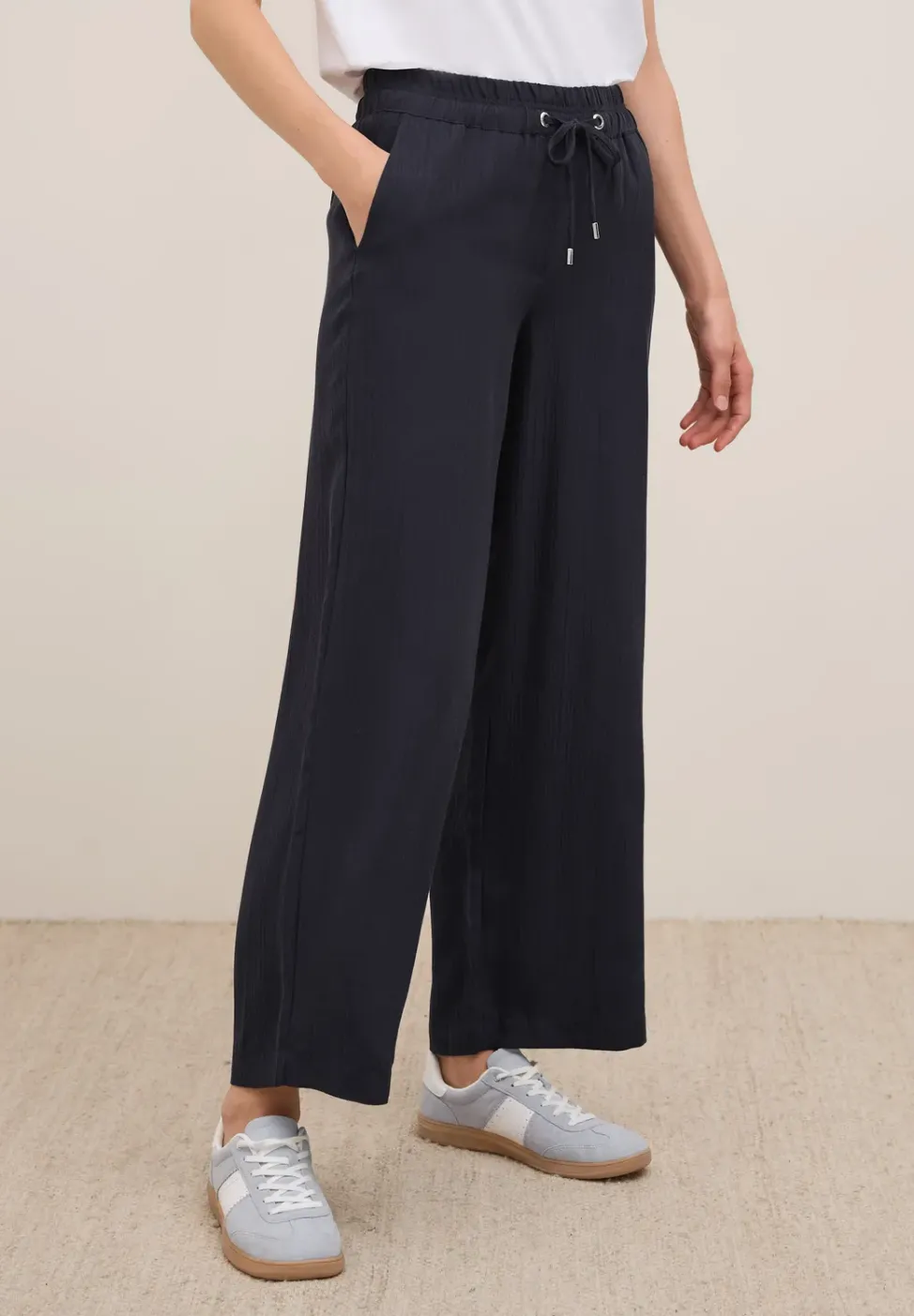 Wide Leg Pantalon structuré