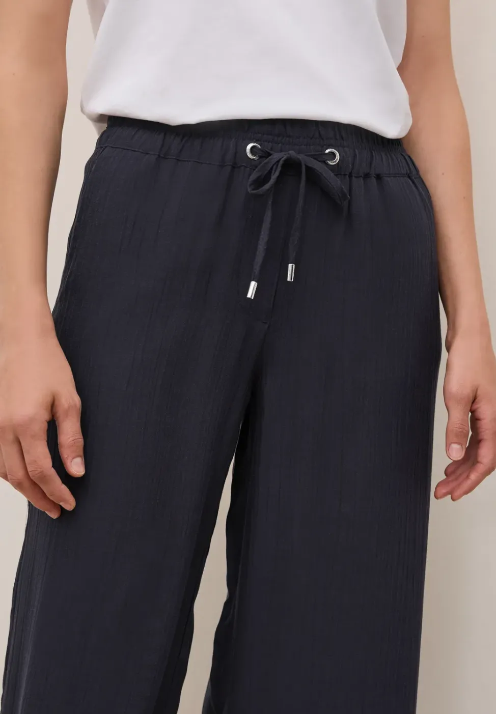 Wide Leg Pantalon structuré