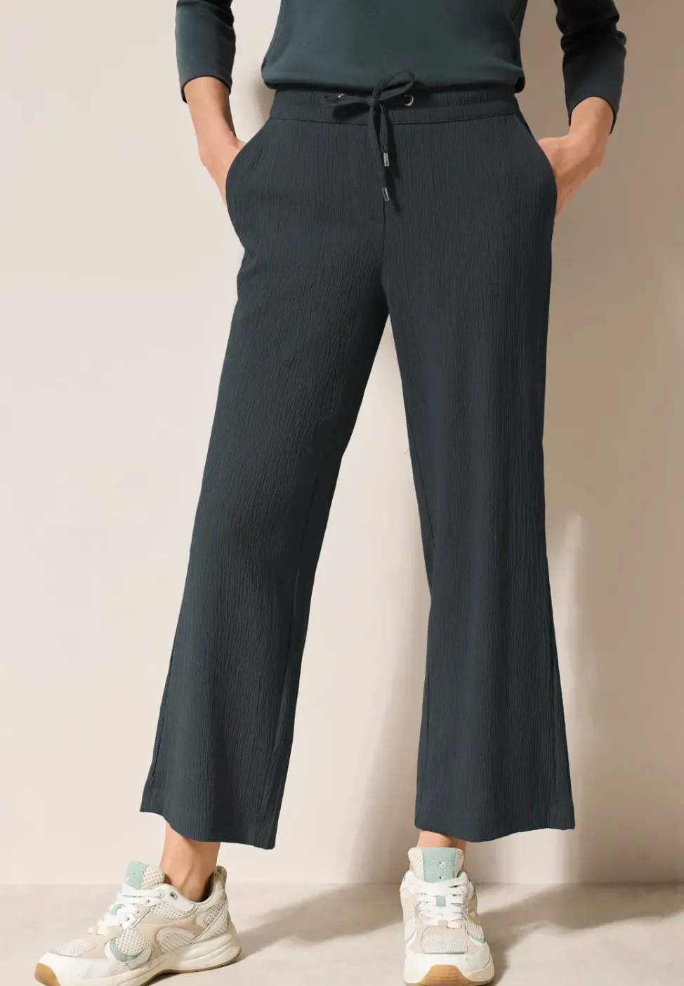 Wide Leg Pantalon structuré