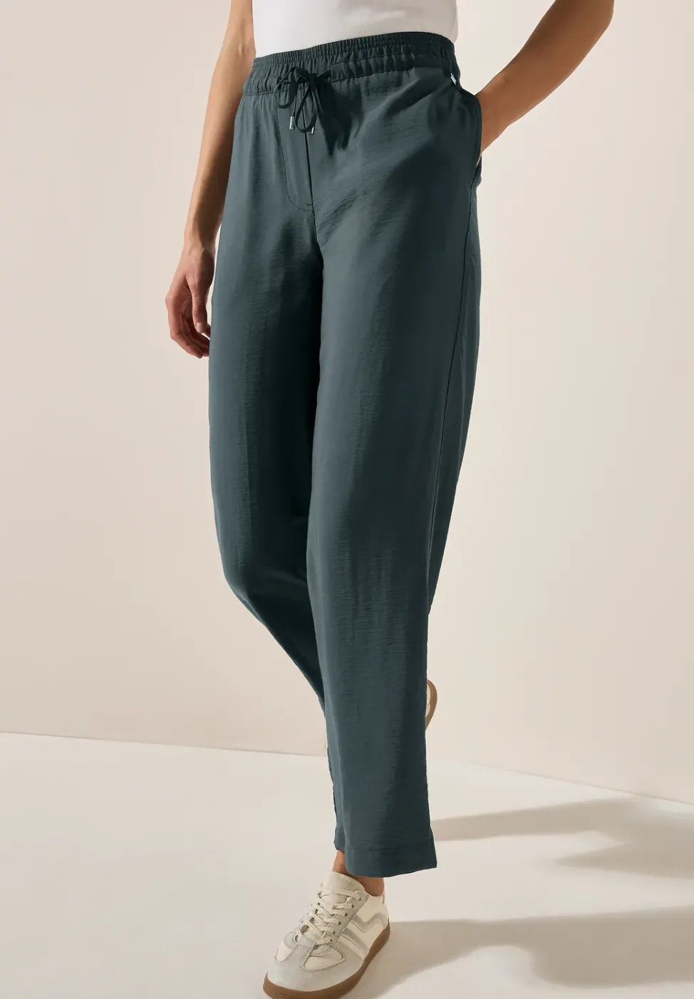 Wide Leg Pantalon structuré