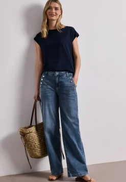 Wide Legs Jeans avec détails de boutons