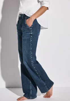 Wide Legs Jeans avec rivets