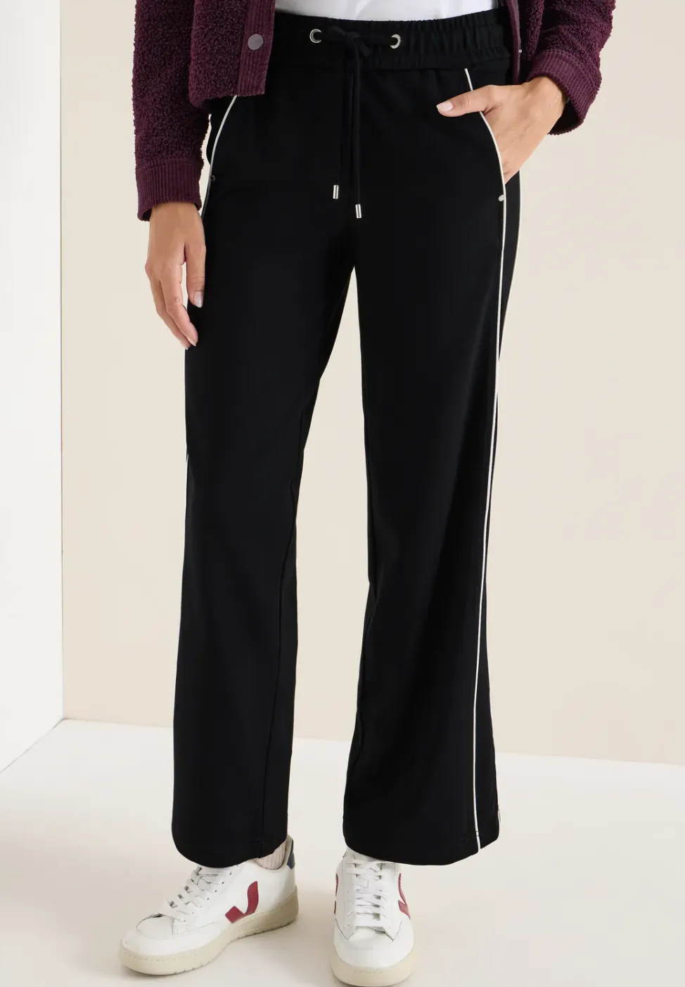 Wide Legs pantalon avec bande