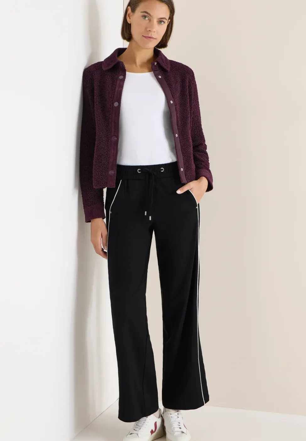 Wide Legs pantalon avec bande