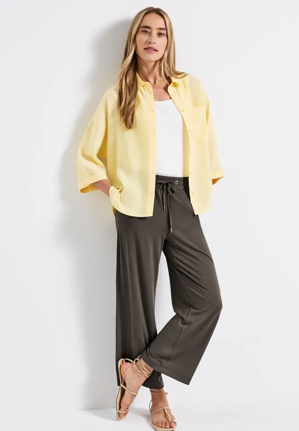 Wide Legs pantalon avec jogging à la taille