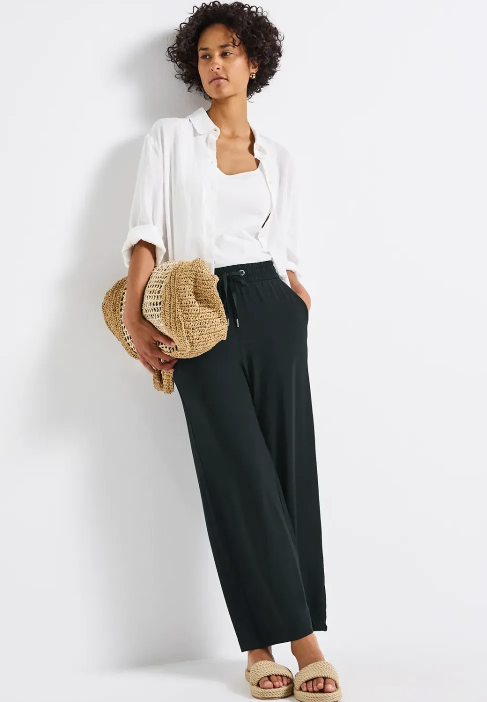 Wide Legs pantalon avec jogging à la taille