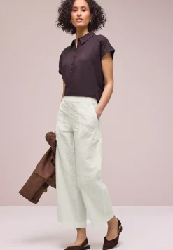 Wide Legs pantalon avec motif brodé